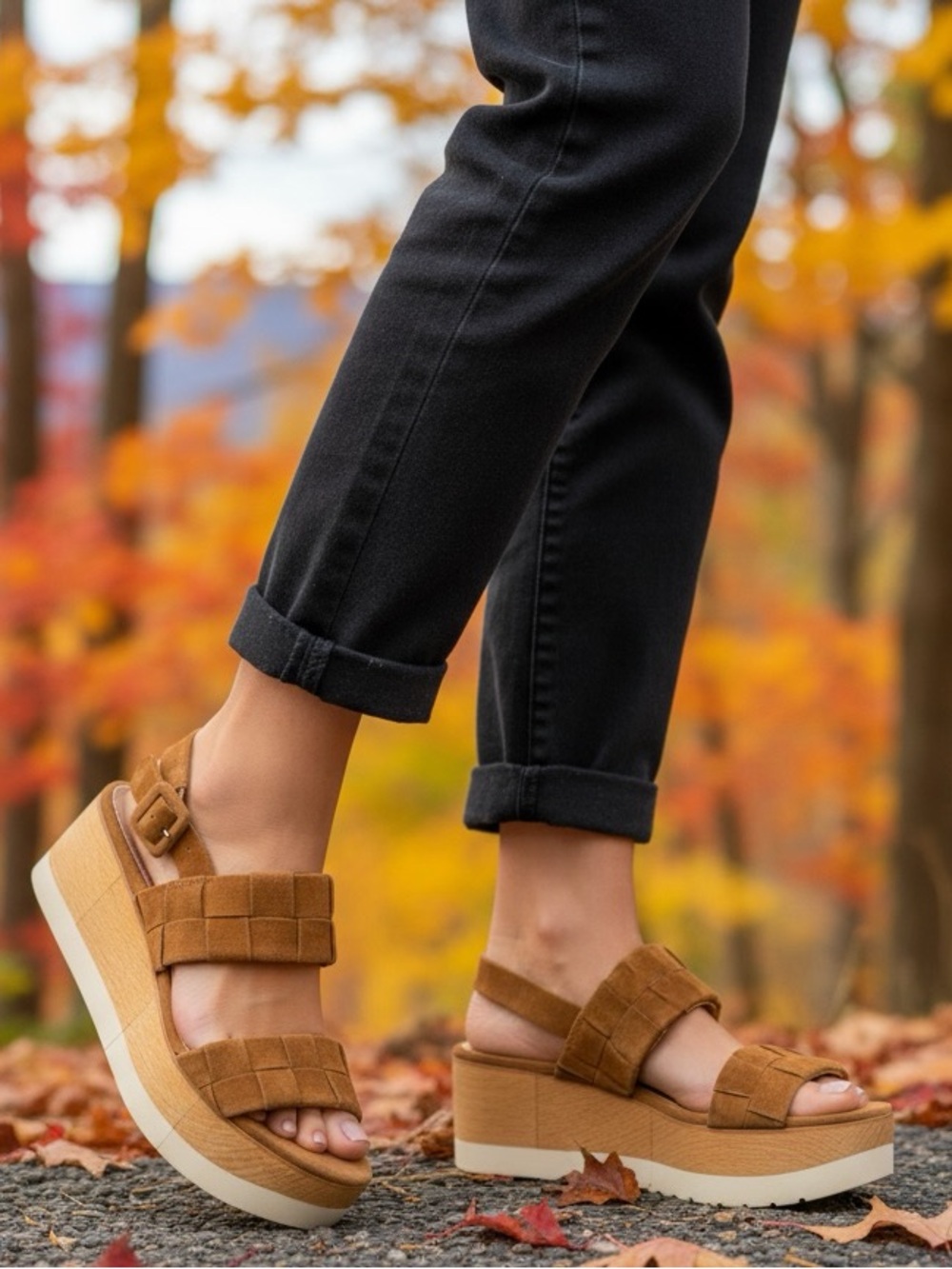 Veronica Beard Tan Woven Suede Platform Sandal 8.5
